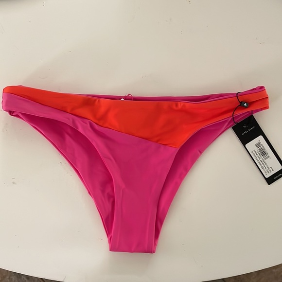 Tavik Jaclyn Moderate Swim Bottom Fuchsia/Cherry Tomato - Picture 6 of 6